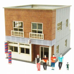 Sankei MP01-132 Barber Shop 1/220 Z Scale Paper Kits
