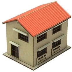 Advance 0043 Two-Story House (Red Roof) Assembly Kit (Z Scale)