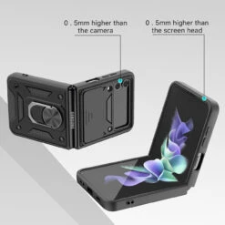 Finger Ring Case For Samsung Galaxy Z Flip 4 - Black -ringkestore shop MSZFP3CSFSSS241 12 11500.1669588246