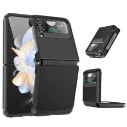 Shockproof Air Cushion Hybrid Case For Samsung Galaxy Z Flip 4 - Black