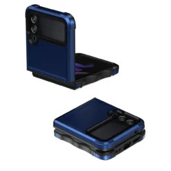 Military Grade Shockproof Hybrid Armor Case For Samsung Galaxy Z Flip 4 - Blue -ringkestore shop QBEXQS 4Flip Blue 2 83415.1669587276