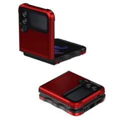 Military Grade Shockproof Hybrid Armor Case For Samsung Galaxy Z Flip 4 - Red -ringkestore shop QBEXQS 4Flip Red 2 50508.1669587271