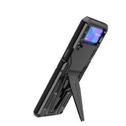 Transformer Hybrid Case With Kickstand For Samsung Galaxy Z Flip 4 - Black -ringkestore shop QBFLALEN 4Flip BK 2 01335.1669587528