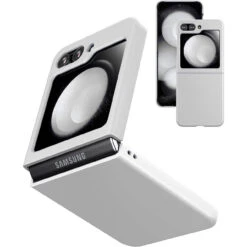 Slim Protective Cover For Samsung Galaxy Z Flip 5 - Silver -ringkestore shop QBFLCL 5FLIP Silv 4 52031.1694238270