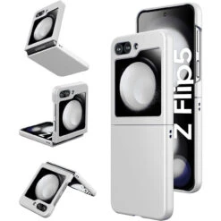 Slim Protective Cover For Samsung Galaxy Z Flip 5 - Silver