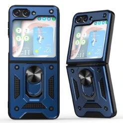 Ring Holder Case For Samsung Galaxy Z Flip 5 - Blue