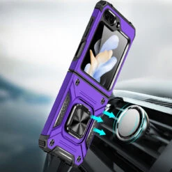 Robust Series Dual Layer Hybrid Case With Ring Grip For Samsung Galaxy Z Flip 5 - Purple 7 Robust Series Dual Layer Hybrid Case With Ring Grip For Samsung Galaxy Z Flip 5 - Purple -ringkestore shop QBFLRBST 5FLIP Prp 2 43976.1694285653