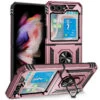 Ring Grip Hybrid Case For Samsung Galaxy Z Flip 5 - Rose Gold