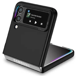 Slim Protective Cover With Kickstand For Samsung Galaxy Z Flip 4 - Black -ringkestore shop QBMUFLD 4Flip BK 2 42083.1682551275