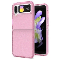 Full Glitter Hybrid Protective Case For Samsung Galaxy Z Flip 4 - Pink