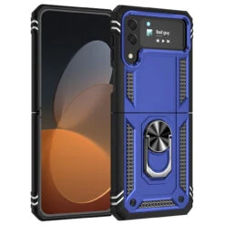 Ring Grip Hybrid Case For Samsung Galaxy Z Flip 4 - Navy Blue