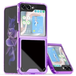 Clarity Collection Transparent Case For Samsung Galaxy Z Flip 5 - Purple