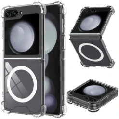Tough Shield Clear Case With MagSafe Magnetic Ring For Samsung Galaxy Z Flip 5