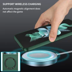 Slim Protective Cover With MagSafe Magnetic Ring For Samsung Galaxy Z Flip 5 - Green 11 Slim Protective Cover With MagSafe Magnetic Ring For Samsung Galaxy Z Flip 5 - Green -ringkestore shop SAMZFLIP5CZMG028 3 10501.1692929428