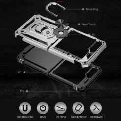 Ring Grip Hybrid Case For Samsung Galaxy Z Flip 5 - Silver 13 Ring Grip Hybrid Case For Samsung Galaxy Z Flip 5 - Silver -ringkestore shop SAMZFLIP5HDRS08 7 42389.1694239346