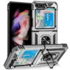 Ring Grip Hybrid Case For Samsung Galaxy Z Flip 5 - Silver