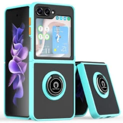 Aero Flex Ring Grip Case For Samsung Galaxy Z Flip 5 - Baby Blue