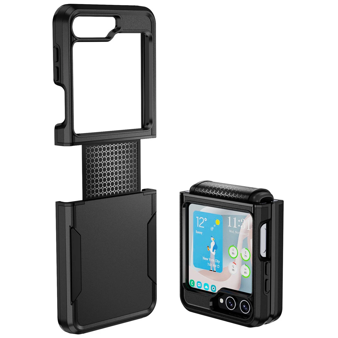 TUFF Hybrid Armor Case For Samsung Galaxy Z Flip 5 - Black 8 TUFF Hybrid Armor Case For Samsung Galaxy Z Flip 5 - Black - Image 8