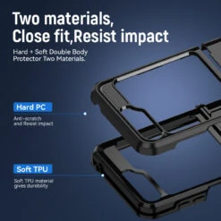 TUFF Hybrid Armor Case For Samsung Galaxy Z Flip 5 - Black 12 TUFF Hybrid Armor Case For Samsung Galaxy Z Flip 5 - Black -ringkestore shop SAMZFLIP5HYTB01 3 67660.1694286169