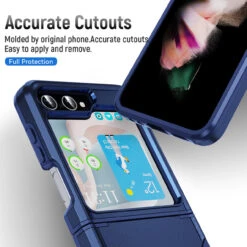 TUFF Hybrid Armor Case For Samsung Galaxy Z Flip 5 - Blue 11 TUFF Hybrid Armor Case For Samsung Galaxy Z Flip 5 - Blue -ringkestore shop SAMZFLIP5HYTB02 3 31439.1694294514