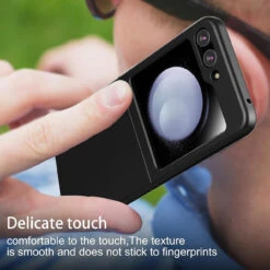 Slim Protective Cover For Samsung Galaxy Z Flip 5 - Black -ringkestore shop SAMZFLIP5JGZD01 4 37186.1692924257