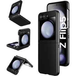 Slim Protective Cover For Samsung Galaxy Z Flip 5 - Black