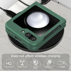 Slim Protective Cover For Samsung Galaxy Z Flip 5 - Green -ringkestore shop SAMZFLIP5JGZD028 5 46002.1692929675