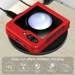 Slim Protective Cover For Samsung Galaxy Z Flip 5 - Red -ringkestore shop SAMZFLIP5JGZD03 3 81403.1692929673