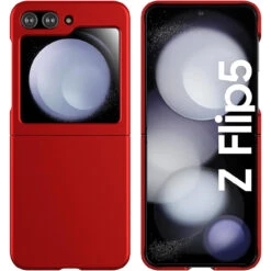Slim Protective Cover For Samsung Galaxy Z Flip 5 - Red -ringkestore shop SAMZFLIP5JGZD03 4 08661.1692929673