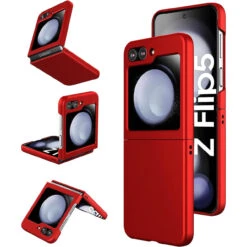 Slim Protective Cover For Samsung Galaxy Z Flip 5 - Red