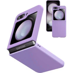 Slim Protective Cover For Samsung Galaxy Z Flip 5 - Purple -ringkestore shop SAMZFLIP5JGZD04 1 58948.1692929679