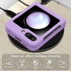 Slim Protective Cover For Samsung Galaxy Z Flip 5 - Purple -ringkestore shop SAMZFLIP5JGZD04 6 03885.1692929680