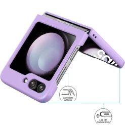 Slim Protective Cover For Samsung Galaxy Z Flip 5 - Purple -ringkestore shop SAMZFLIP5JGZD04 8 66447.1692929680