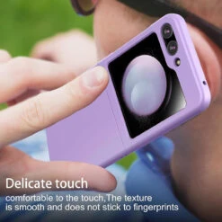 Slim Protective Cover For Samsung Galaxy Z Flip 5 - Purple -ringkestore shop SAMZFLIP5JGZD04 9 27462.1692929680