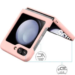 Slim Protective Cover For Samsung Galaxy Z Flip 5 - Pink 9 Slim Protective Cover For Samsung Galaxy Z Flip 5 - Pink -ringkestore shop SAMZFLIP5JGZD05 2 73743.1692929664