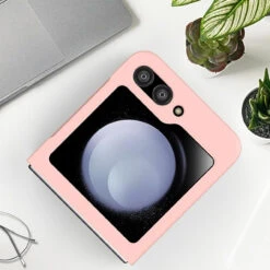 Slim Protective Cover For Samsung Galaxy Z Flip 5 - Pink 10 Slim Protective Cover For Samsung Galaxy Z Flip 5 - Pink -ringkestore shop SAMZFLIP5JGZD05 5 50058.1692929664