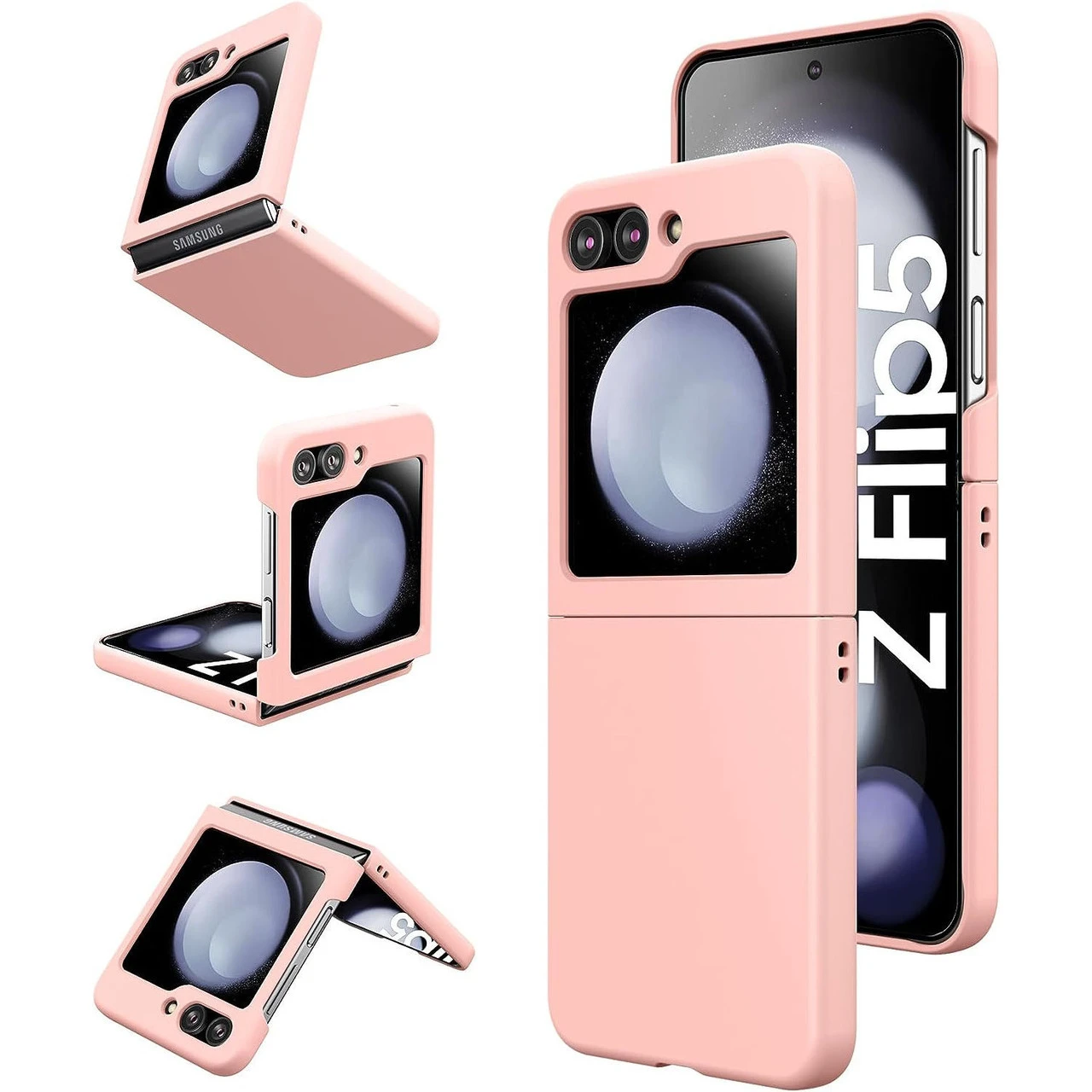 Slim Protective Cover For Samsung Galaxy Z Flip 5 - Pink 1 Slim Protective Cover For Samsung Galaxy Z Flip 5 - Pink