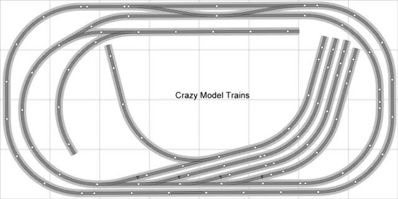 Bachmann E-Z Track Train Layout #011 Train Set HO Scale 4' X 8' Wire Switches 1 Bachmann E-Z Track Train Layout #011 Train Set HO Scale 4' X 8' Wire Switches