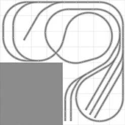 Bachmann E-Z Track Train Layout #025 Train Set HO Scale 8' X 8' L Wire Switches