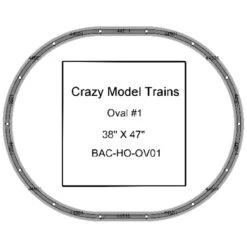 Bachmann E-Z Track HO Scale Oval #01 Basic Train Track Set - 38" X 47"
