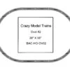 Bachmann E-Z Track HO Scale Oval #02 Basic Train Track Set - 38" X 56"