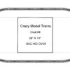 Bachmann E-Z Track HO Scale Oval #04 Basic Train Track Set - 38" X 74"