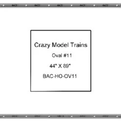 Bachmann E-Z Track HO Scale Oval #11 Basic Train Track Set - 44" X 89"