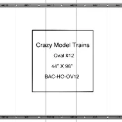 Bachmann E-Z Track HO Scale Oval #12 Basic Train Track Set - 44" X 98"