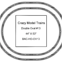 Bachmann E-Z Track HO Scale Double Oval #13 Basic Train Track Set - 44" X 53" -ringkestore shop bac ho ov13 d4529638265c8feae9945367b7af45e240385ab9 31601.1662858581