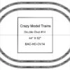 Bachmann E-Z Track HO Scale Double Oval #14 Basic Train Track Set - 44" X 62"
