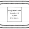 Bachmann E-Z Track HO Scale Double Oval #16 Basic Train Track Set - 44" X 80"